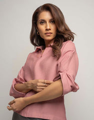 AMANI COLLARED TOP