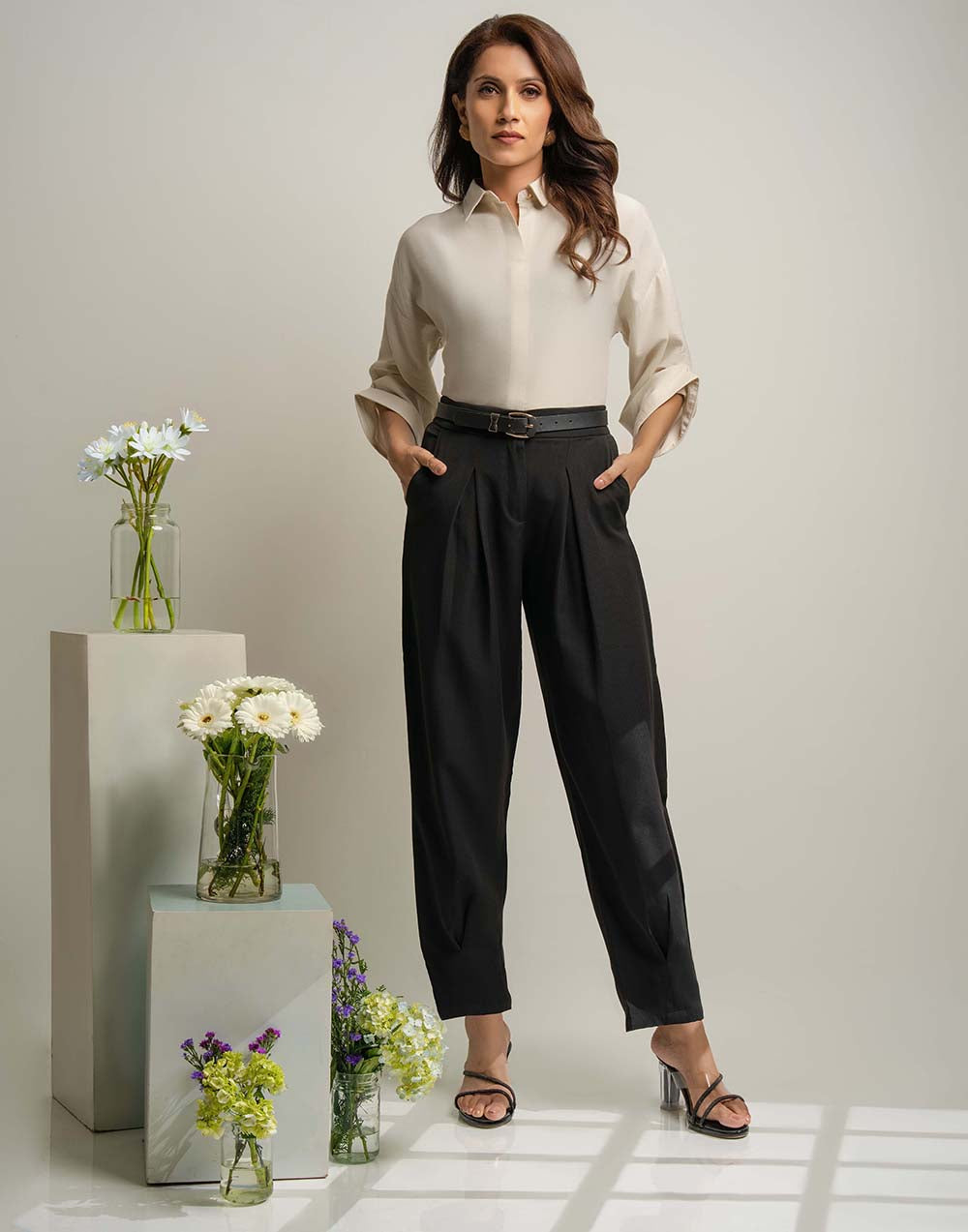 AMANI COLLARED TOP