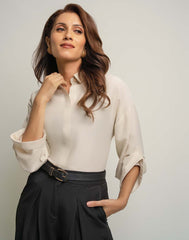 AMANI COLLARED TOP