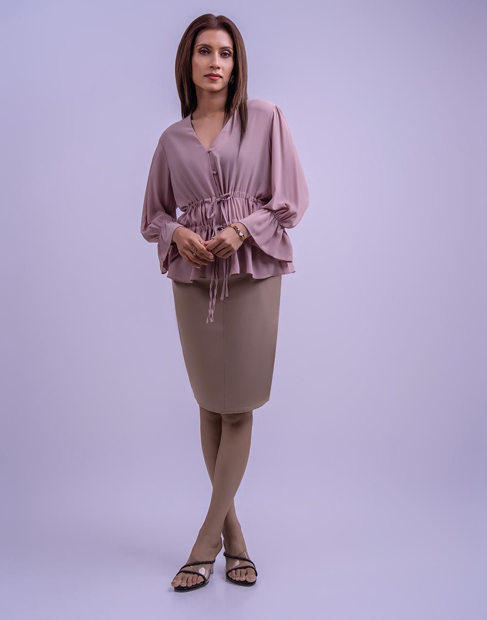 AMANI TIE-UP FORMAL TOP