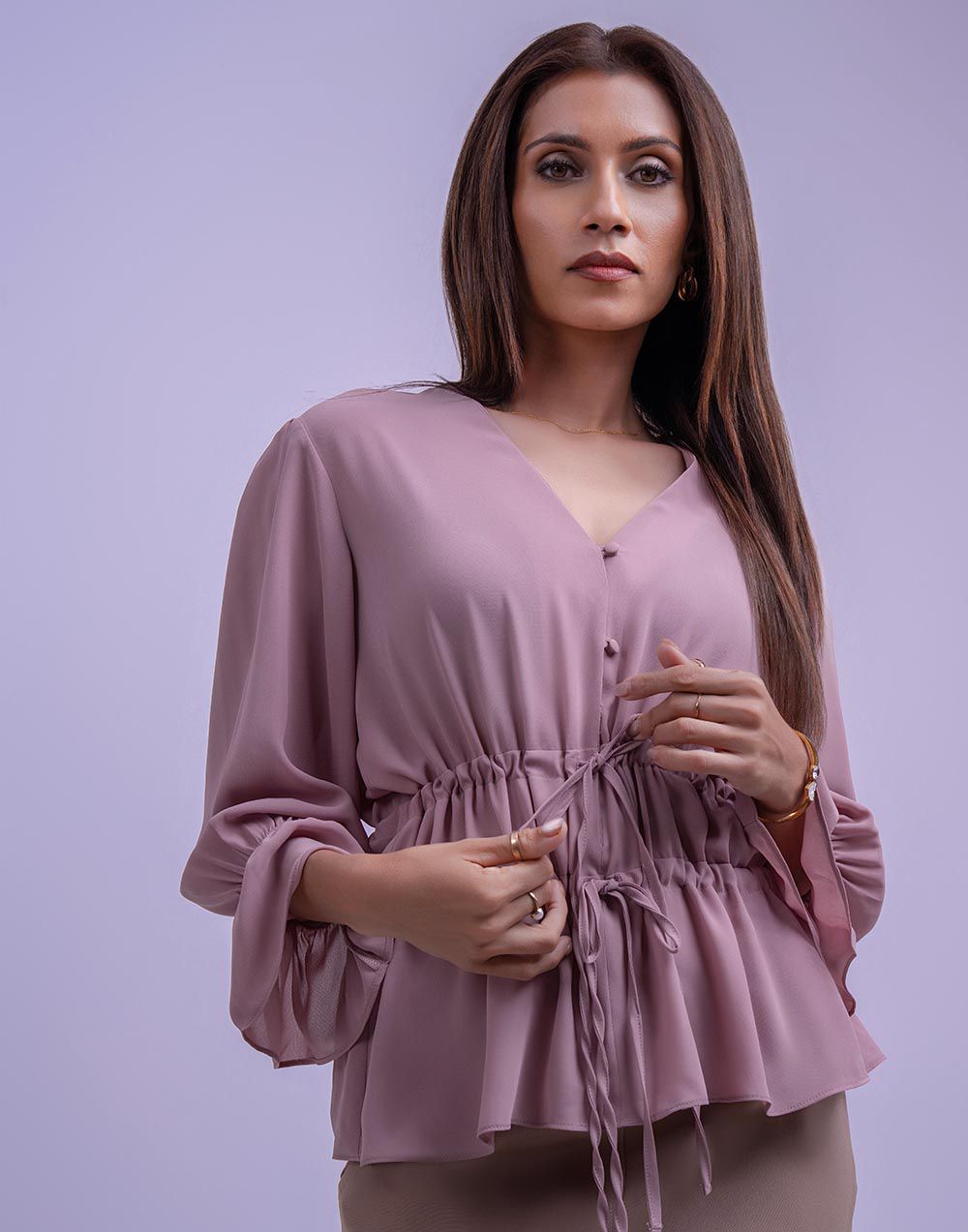AMANI TIE-UP FORMAL TOP