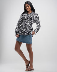 GIVO ORNAMENTAL PRINTED TOP