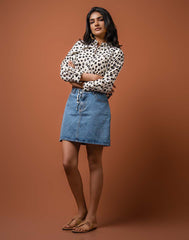GIVO PRINTED CROP TOP