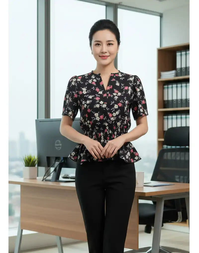 GIVO CASUAL PRINTED BLOUSE