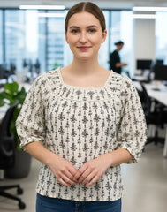 AMANI CASUAL PRINTED BLOUSE