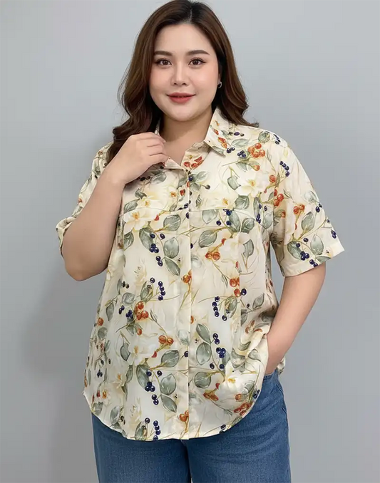 PLUS FLORAL PRINTED TOP