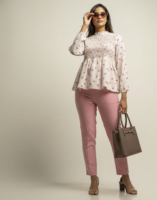 AMANI LONG SLEEVE PRINTED TOP