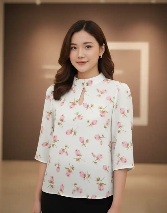 AMANI CASUAL PRINTED BLOUSE