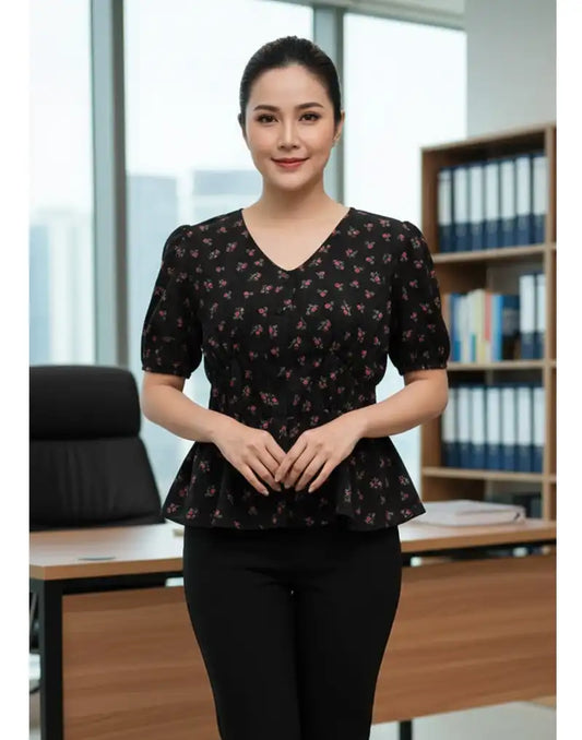 GIVO CASUAL PRINTED BLOUSE