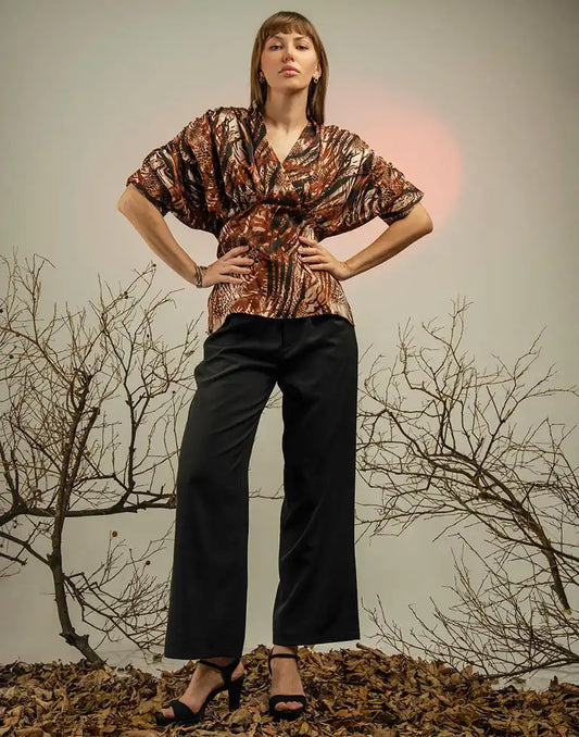 AMANI RELAXED FIT PRINTED TOP