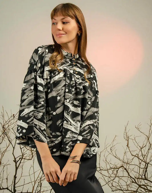 AMANI RELAXED FIT PRINTED TOP