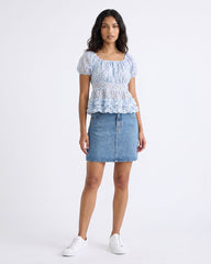 Ladies Puff Sleeve Blouse Top