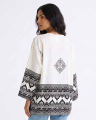Ladies V-Neck Tunic Kaftan Style Blouse Top