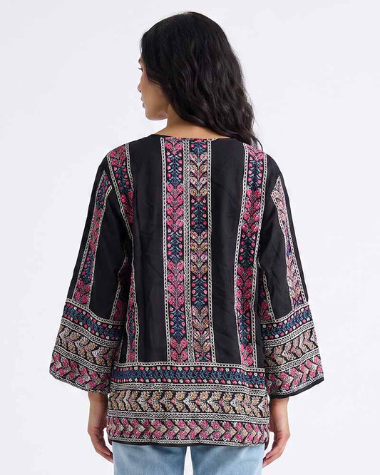 Ladies Embroidered Kaftan Blouse Top