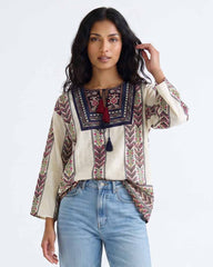 Ladies Embroidered Kaftan Blouse Top