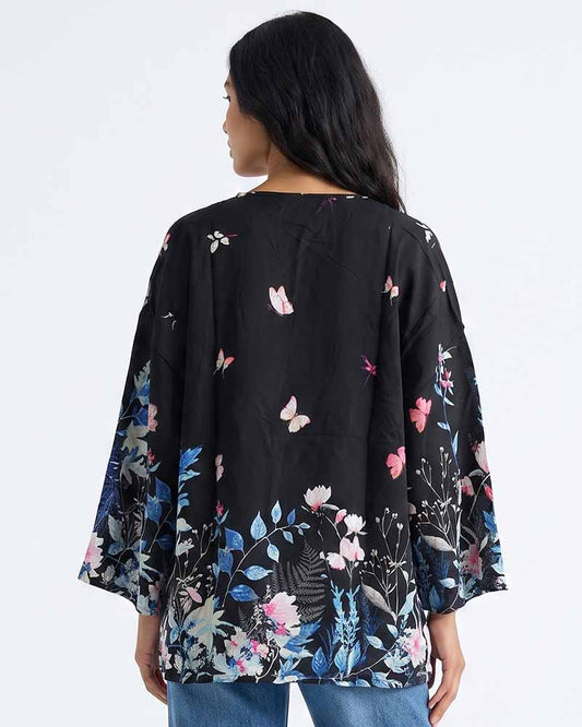 Ladies Embroidered Kaftan Blouse Top