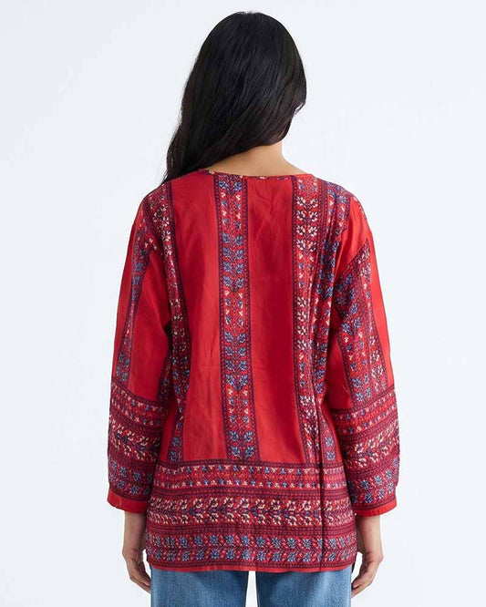Ladies Embroidered Kaftan Blouse Top