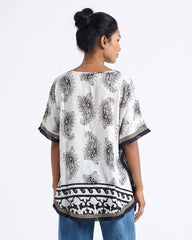 Ladies V-Neck Kaftan Style Blouse Top