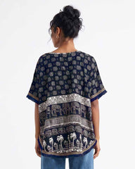 Ladies V-Neck Kaftan Style Blouse Top