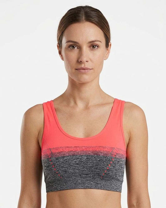 Women's padded cotton sports bra