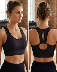 Women's padded cotton sports bra
