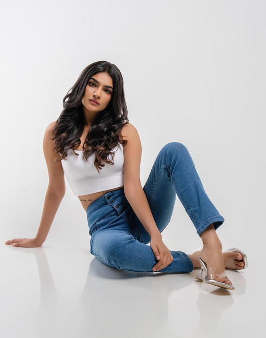 GIVO HIGH WAIST DENIM PANT