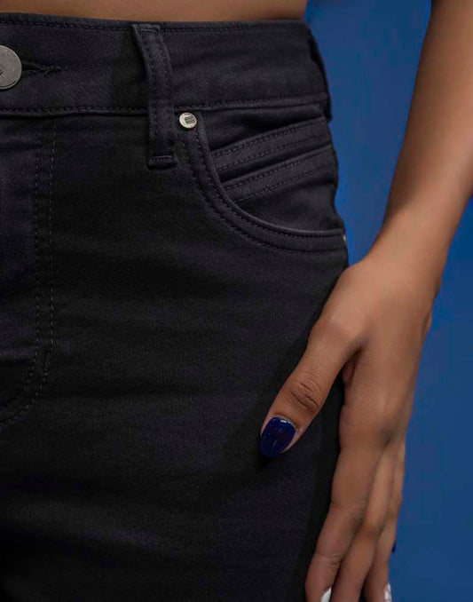 STRAIGHT- LEG DENIM JEANS