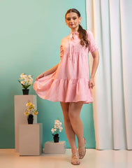 GIVO CHECKED DRESS