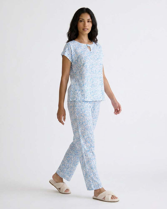 fashion bug night dress Printed Tie Shoulder Midi Night Dress – Fashion Bug Online main image 0