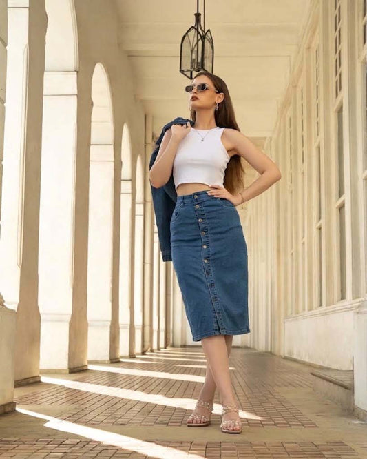 GIVO DENIM SKIRT