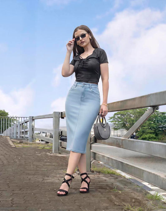 GIVO DENIM SKIRT