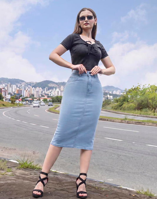 GIVO DENIM SKIRT