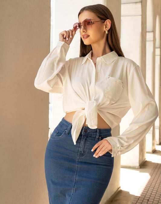 GIVO DENIM SKIRT