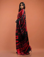 ETHNIC FUSION PRINTED BATIK INSPIRED SILK SAREE