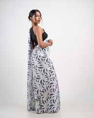 ETHNIC FUSION PRINTED BATIK INSPIRED SILK SAREE