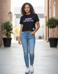 AMANI PRINTED  CROP T - SHIRT