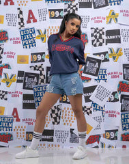 A .   OVERSIZED PRINTED T - SHIRT