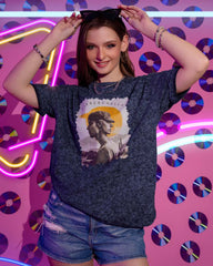 A . OVERSIZED PRINTED T - SHIRT
