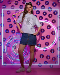 A . OVERSIZED PRINTED T - SHIRT