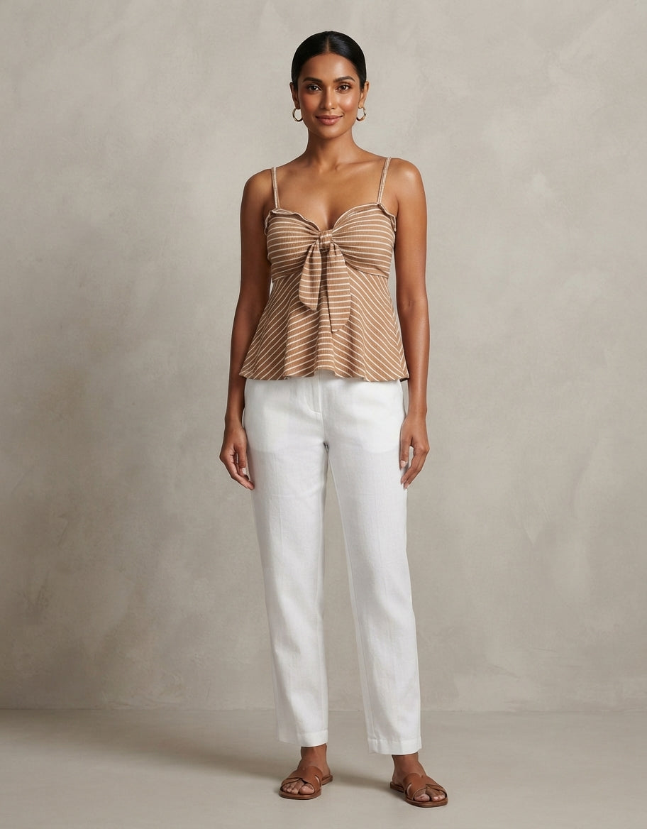 Ladies Padded Strap Sleaveless Top
