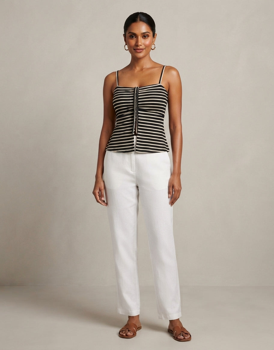 Ladies Padded Strap Sleaveless Top