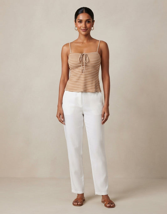 Ladies Padded Strap Sleaveless Top