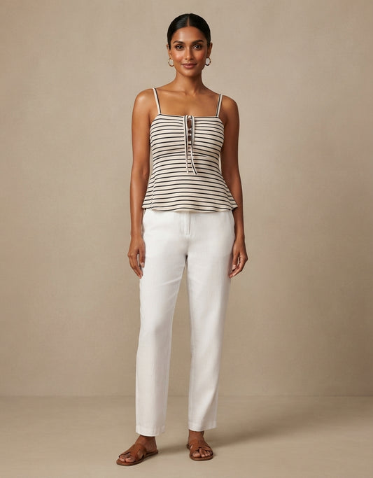 Ladies Padded Strap Sleaveless Top
