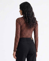 Ladies Floral Patterned Long Sleeve T-Shirt