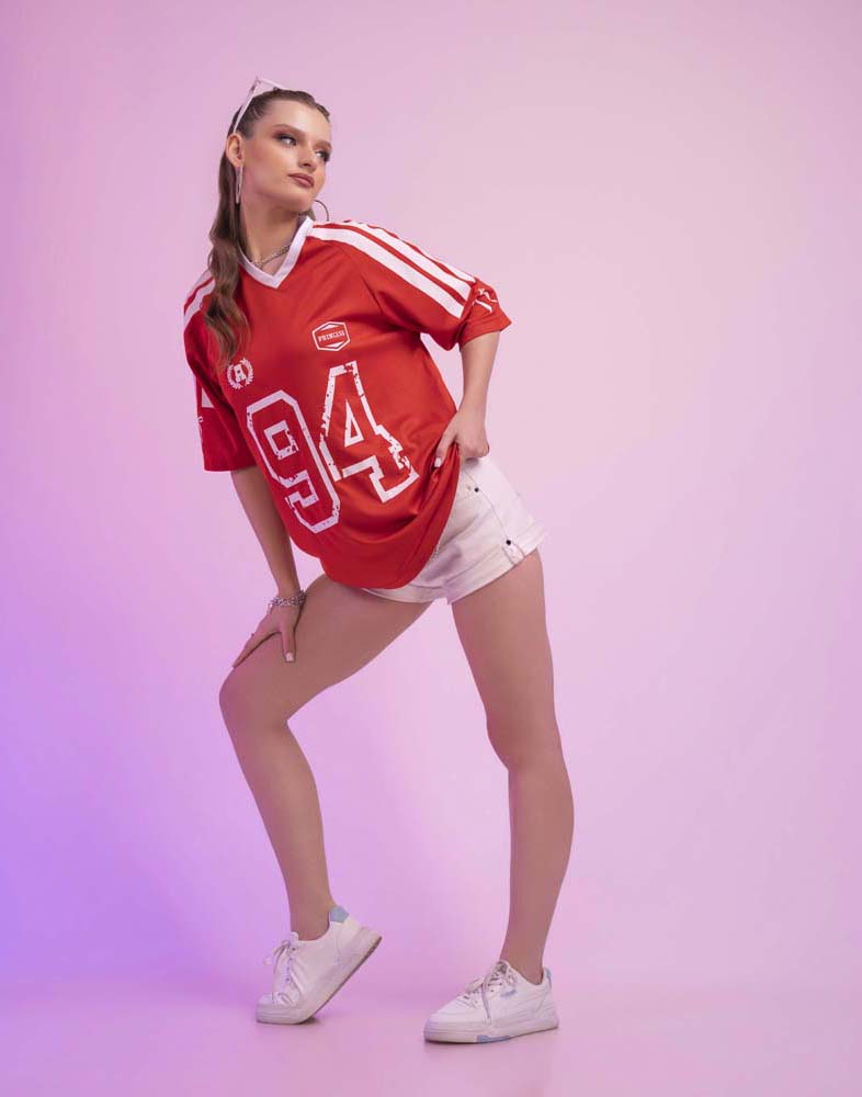 A . OVERSIZED PRINTED T - SHIRT