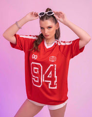 A . OVERSIZED PRINTED T - SHIRT