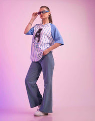 A . OVERSIZED PRINTED T - SHIRT