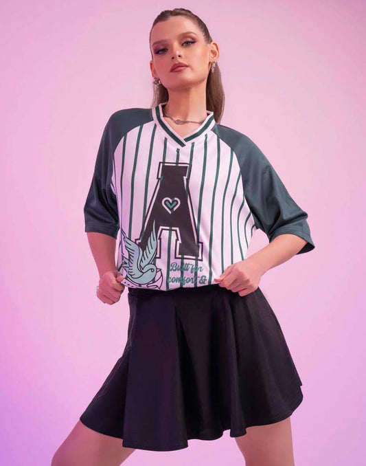 A . OVERSIZED PRINTED T - SHIRT