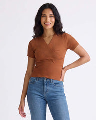 Ladies Crossover V-neckline style Top