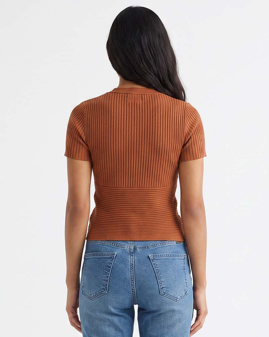 Ladies Crossover V-neckline style Top